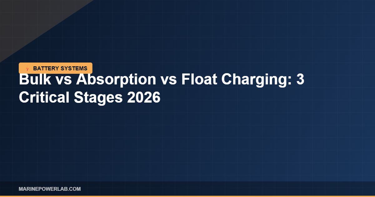 Bulk vs Absorption vs Float Charging: 3 Critical Stages 2026
